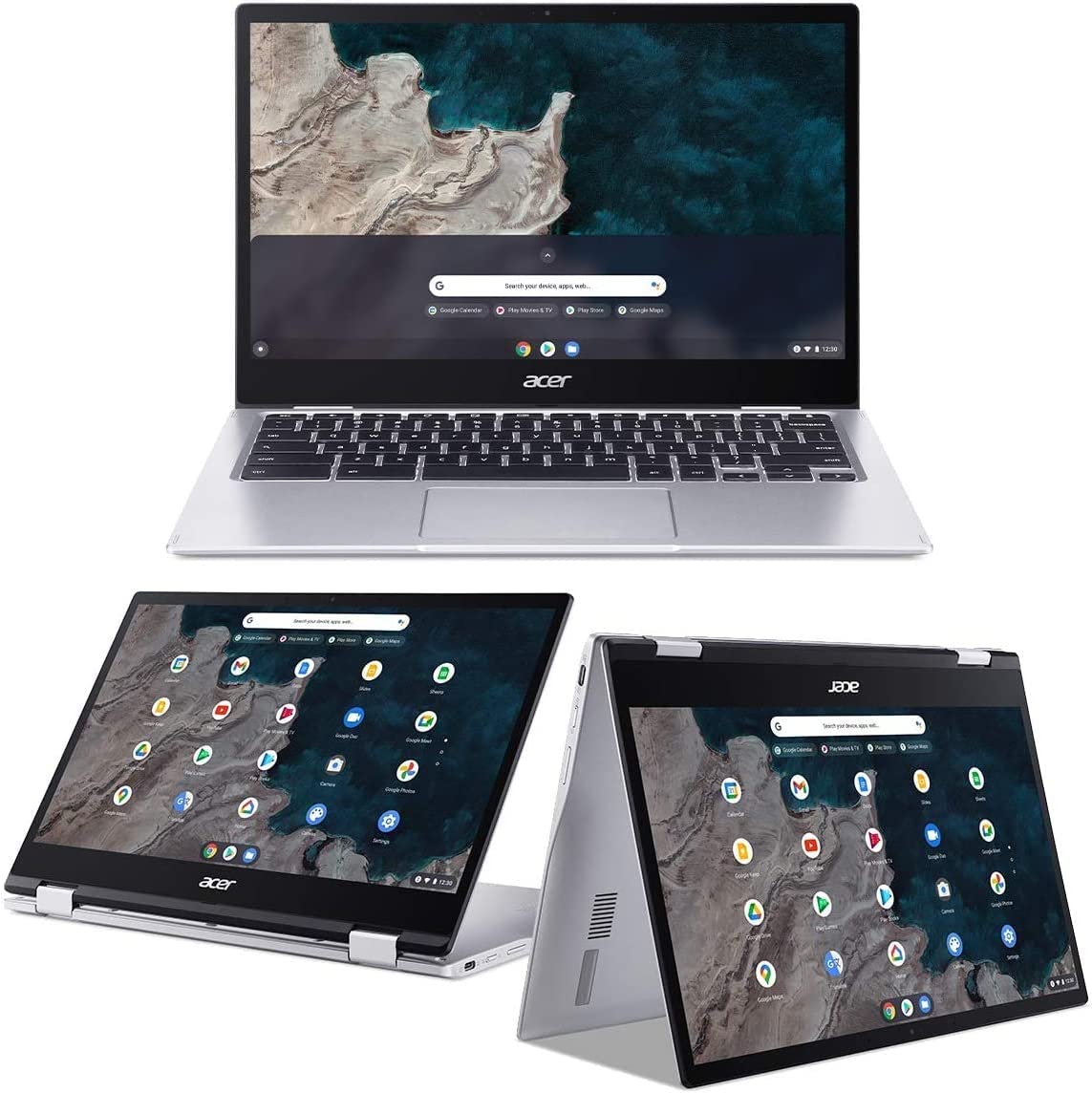 Acer Chromebook Spin 513 (CP513-1H-S6RG) Laptop | 13 Full HD Touch-Display | Qualcomm Snapdragon 7180c Lite | 4 GB RAM | 64 GB eMMC | Qualcomm Adreno 618 GPU | Google Chrome OS | Plus Chromebook