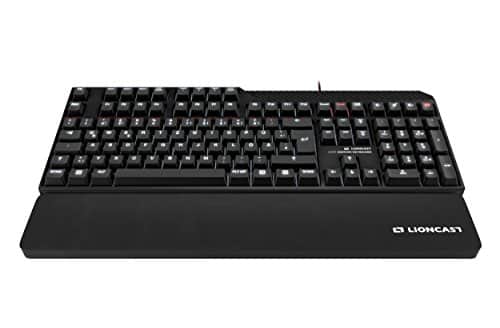 Lioncast LK30 mechanische Gaming Tastatur - Cherry MX Blue (weiße Beleuchtung, USB, QWERTZ, Makro Tasten)