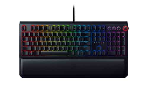 Razer BlackWidow Elite - Premium Mechanical Full-Size Gaming Keyboard (Tastatur mit Razer Green Switches (Taktil & Klickend),Handballenauflage,RGB Chroma Beleuchtung) DE-Layout