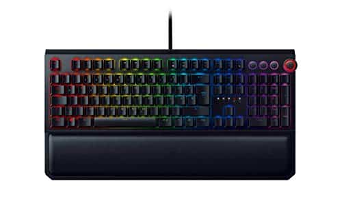 Razer BlackWidow Elite - Premium Mechanical Full-Size Gaming Keyboard (Tastatur mit Razer Yellow Switches (Linear & Leise), Handballenauflage, RGB Chroma Beleuchtung) DE-Layout