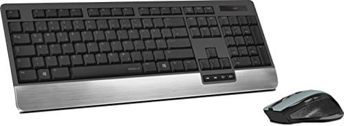 Speedlink LUCIDIS Comfort Deskset Wireless - Kabelloses Set aus Maus und Tastatur (5 Tasten Maus mit dpi-Schalter - bis zu 1600 dpi - 8m Reichweite) für Gaming/PC/Notebook/Laptop, DE Layout schwarz