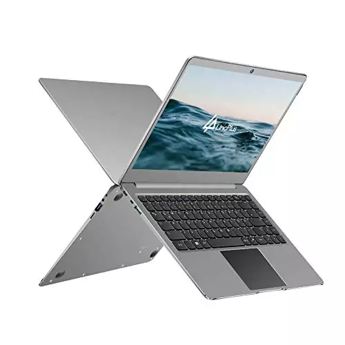 LincPlus Laptop 14 Zoll Intel Celeron N3350 4GB RAM 64GB eMMC erweiterbar bis zu 512GB durch SSD Dünn Metall mit Windows 10 S Notebook QWERTZ DE Tastatur Ultrabook